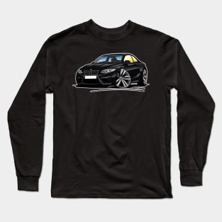 BMW M2 (F87) Black Caricature Car Art Long Sleeve T-Shirt